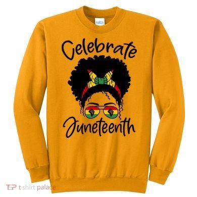 Celebrate Juneteenth Afro Bandana Traditional Colors Sweatshirt