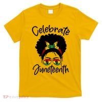 Celebrate Juneteenth Afro Bandana Traditional Colors T-Shirt thumb 0