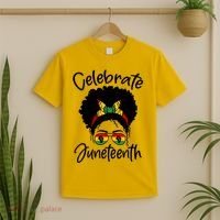 Celebrate Juneteenth Afro Bandana Traditional Colors T-Shirt thumb 2