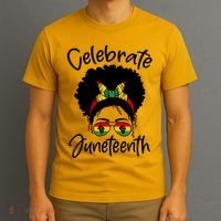 Celebrate Juneteenth Afro Bandana Traditional Colors T-Shirt thumb 3