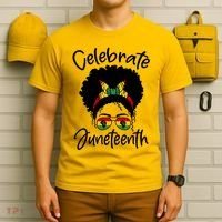 Celebrate Juneteenth Afro Bandana Traditional Colors T-Shirt thumb 6