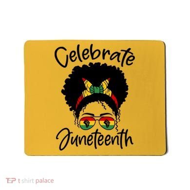 Celebrate Juneteenth Afro Bandana Traditional Colors Mousepad