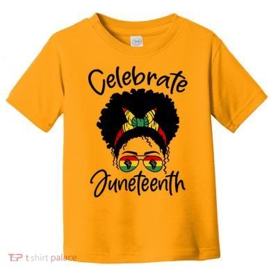 Celebrate Juneteenth Afro Bandana Traditional Colors Toddler T-Shirt