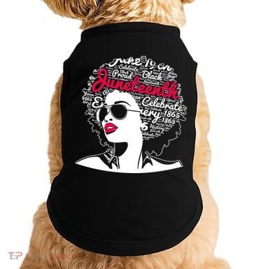 Celebrate Juneteenth June 19th Black History Doggie Tank