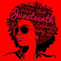 Celebrate Juneteenth June 19th Black History Santa Hat thumb 1