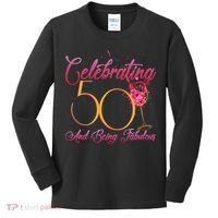 Celebrating 50 And Being Fabulous Kids Long Sleeve Shirt thumb 0