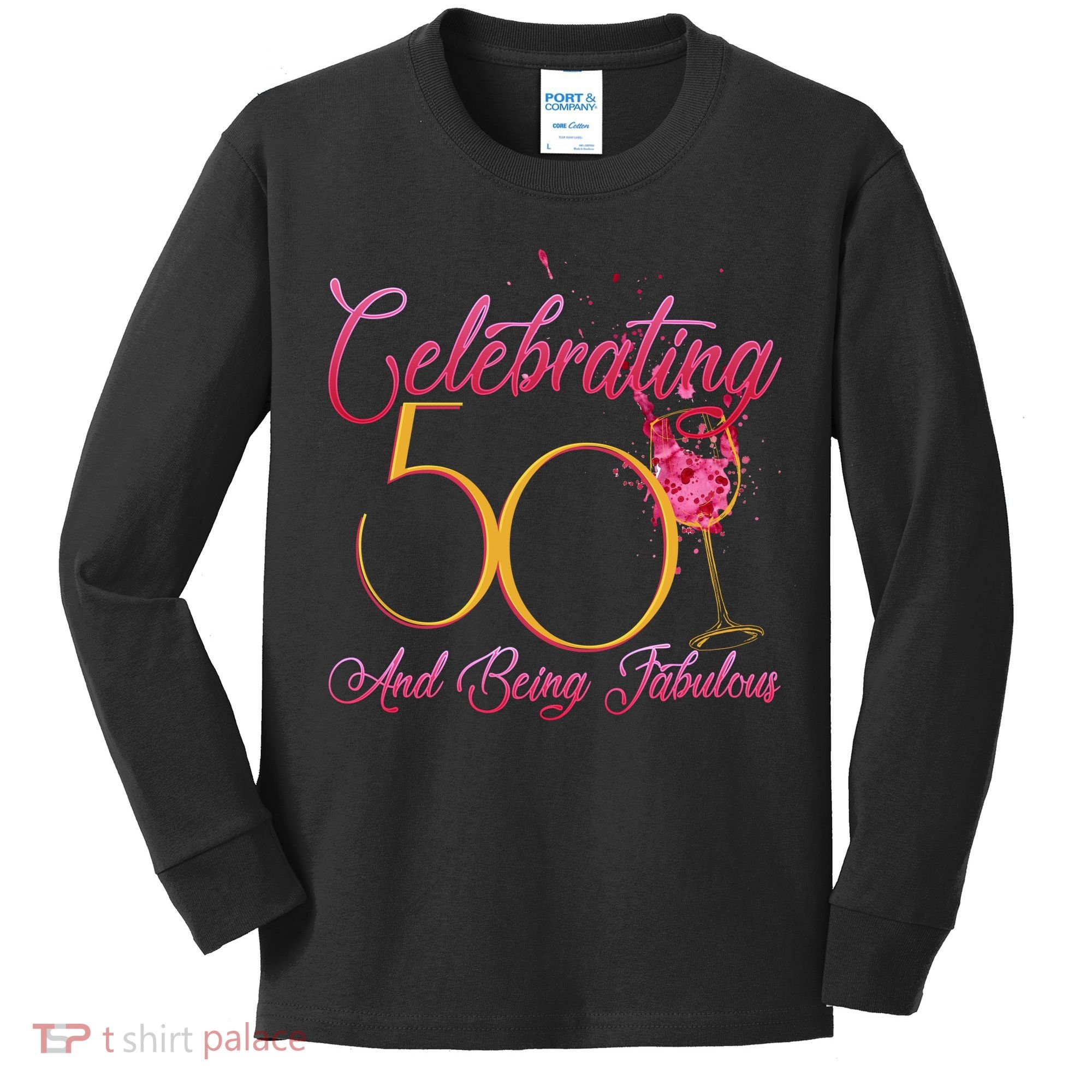 Celebrating 50 And Being Fabulous Kids Long Sleeve Shirt