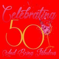 Celebrating 50 And Being Fabulous Santa Hat thumb 1