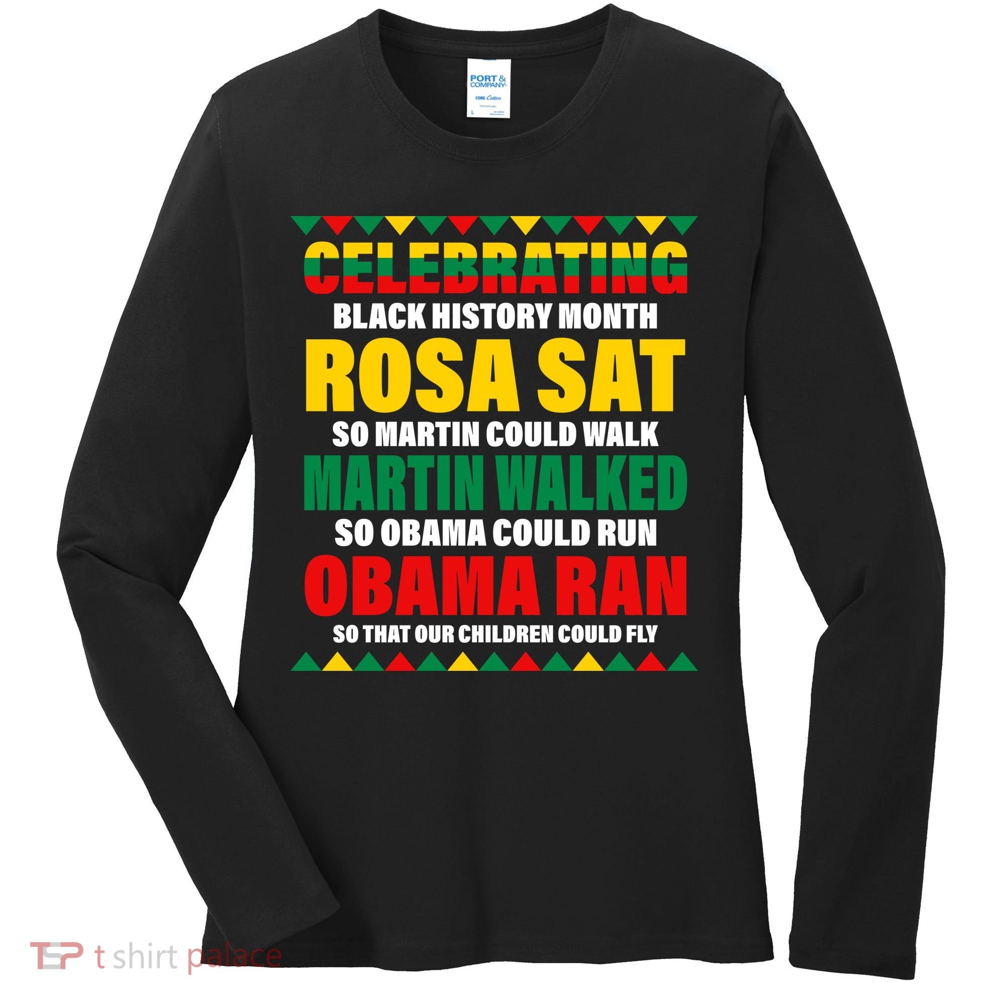 Celebrating Black History Month Women's Long Sleeve Shirt