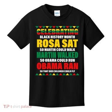 Celebrating Black History Month Kids T-Shirt