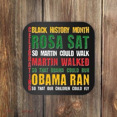 Celebrating Black History Month Rosa Martin Obama Coaster