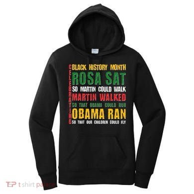 Celebrating Black History Month Rosa Martin Obama Women's Hoodie