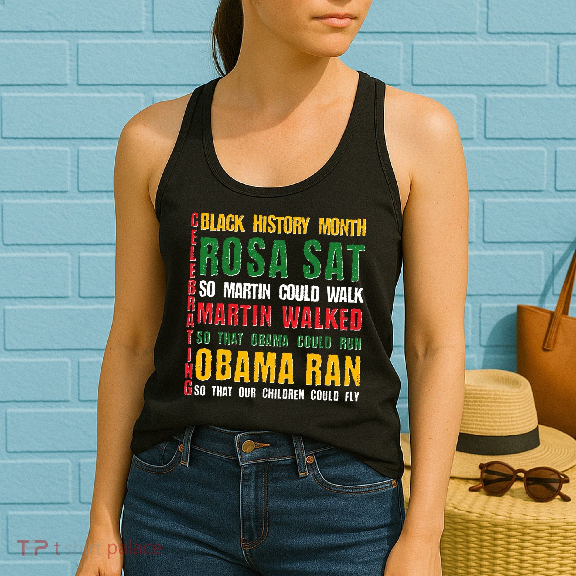 Celebrating Black History Month Rosa Martin Obama Women's Tank Top