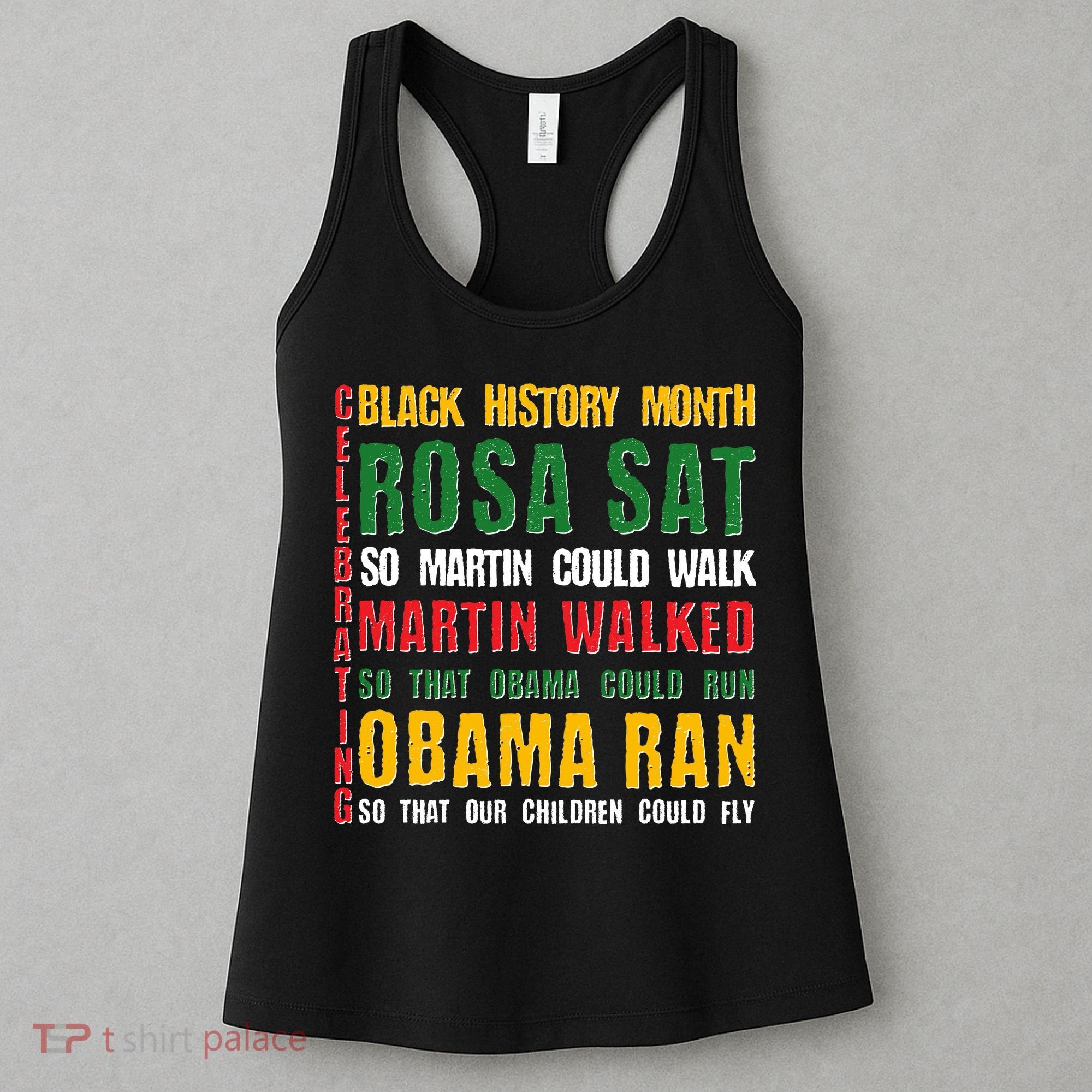 Celebrating Black History Month Rosa Martin Obama Women's Tank Top