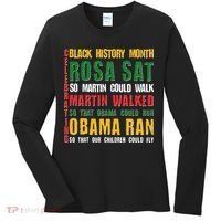 Celebrating Black History Month Rosa Martin Obama Women's Long Sleeve Shirt thumb 0