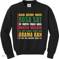 Celebrating Black History Month Rosa Martin Obama Kids Sweatshirt thumb 0