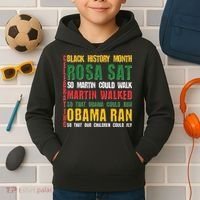 Celebrating Black History Month Rosa Martin Obama Kids Hoodie thumb 2