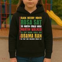 Celebrating Black History Month Rosa Martin Obama Kids Hoodie thumb 3