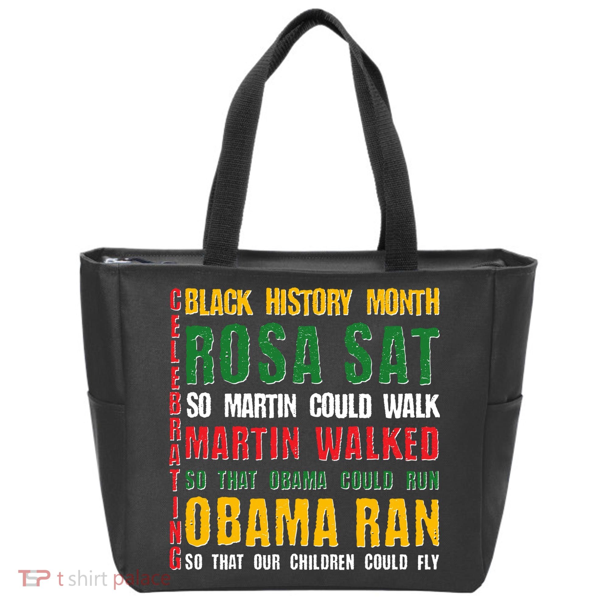 Celebrating Black History Month Rosa Martin Obama Tote Bag