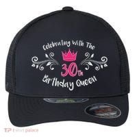 Celebrating With The 30th Birthday Queen Flexfit Unipanel Trucker Cap thumb 0