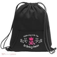 Celebrating With The 30th Birthday Queen Sweatshirt Cinch Pack Bag thumb 0