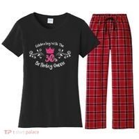Celebrating With The 30th Birthday Queen Women's Flannel Pajama Set thumb 0