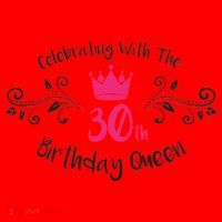 Celebrating With The 30th Birthday Queen Santa Hat thumb 1