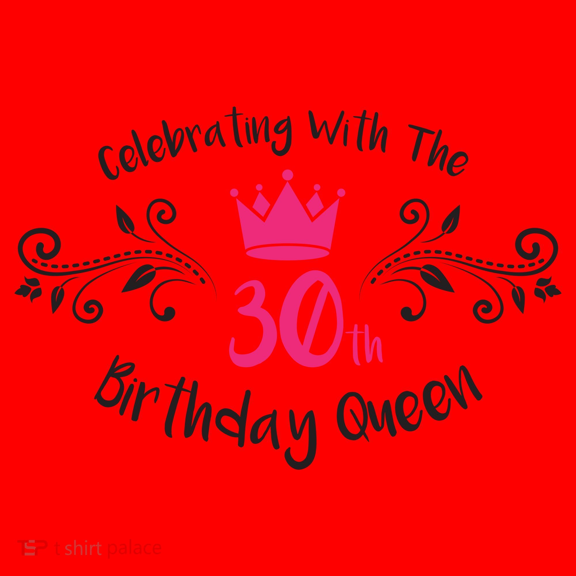 Celebrating With The 30th Birthday Queen Santa Hat