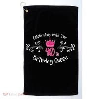 Celebrating With The 40th Birthday Queen Golf Towel thumb 0