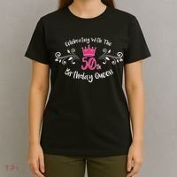 Celebrating With The 50th Birthday Queen T-Shirt thumb 4