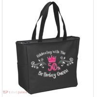 Celebrating With The 50th Birthday Queen Tote Bag thumb 2