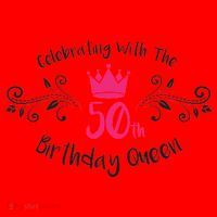 Celebrating With The 50th Birthday Queen Santa Hat thumb 1