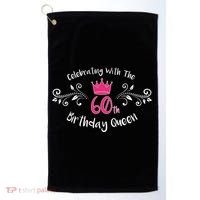 Celebrating With The 60th Birthday Queen Golf Towel thumb 0