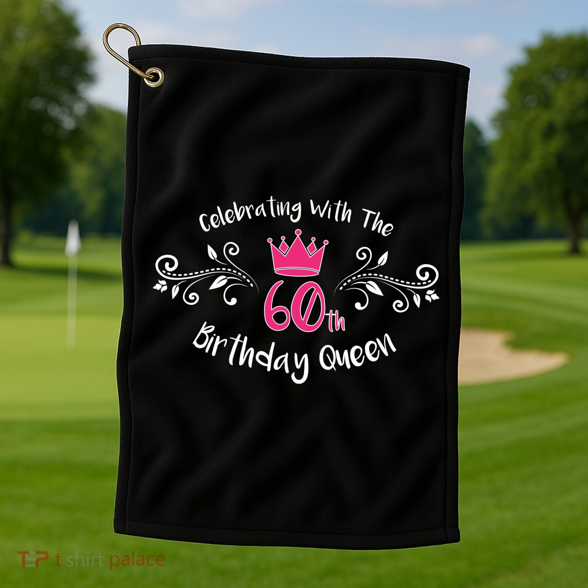 Celebrating With The 60th Birthday Queen Golf Towel