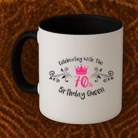 Celebrating With The 70th Birthday Queen Coffee Mug thumb 2
