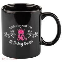 Celebrating With The 80th Birthday Queen 11oz C Handle Ceramic Mug thumb 0