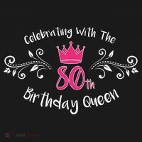 Celebrating With The 80th Birthday Queen Women's T-Shirt thumb 6