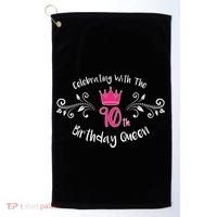 Celebrating With The 90th Birthday Queen Golf Towel thumb 0