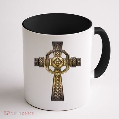 Celtic Irish Cross Coffee Mug back