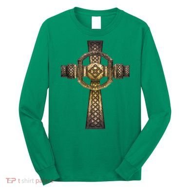 Celtic Irish Cross Long Sleeve Shirt