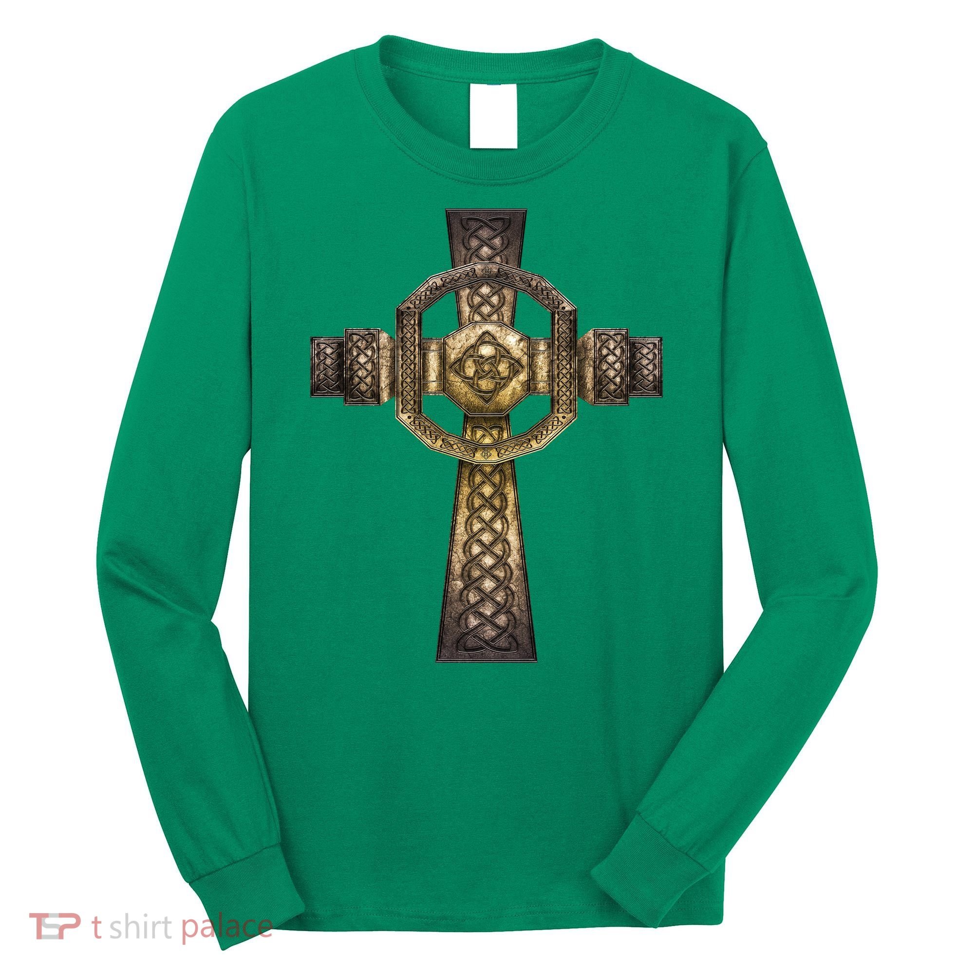 Celtic Irish Cross Long Sleeve Shirt