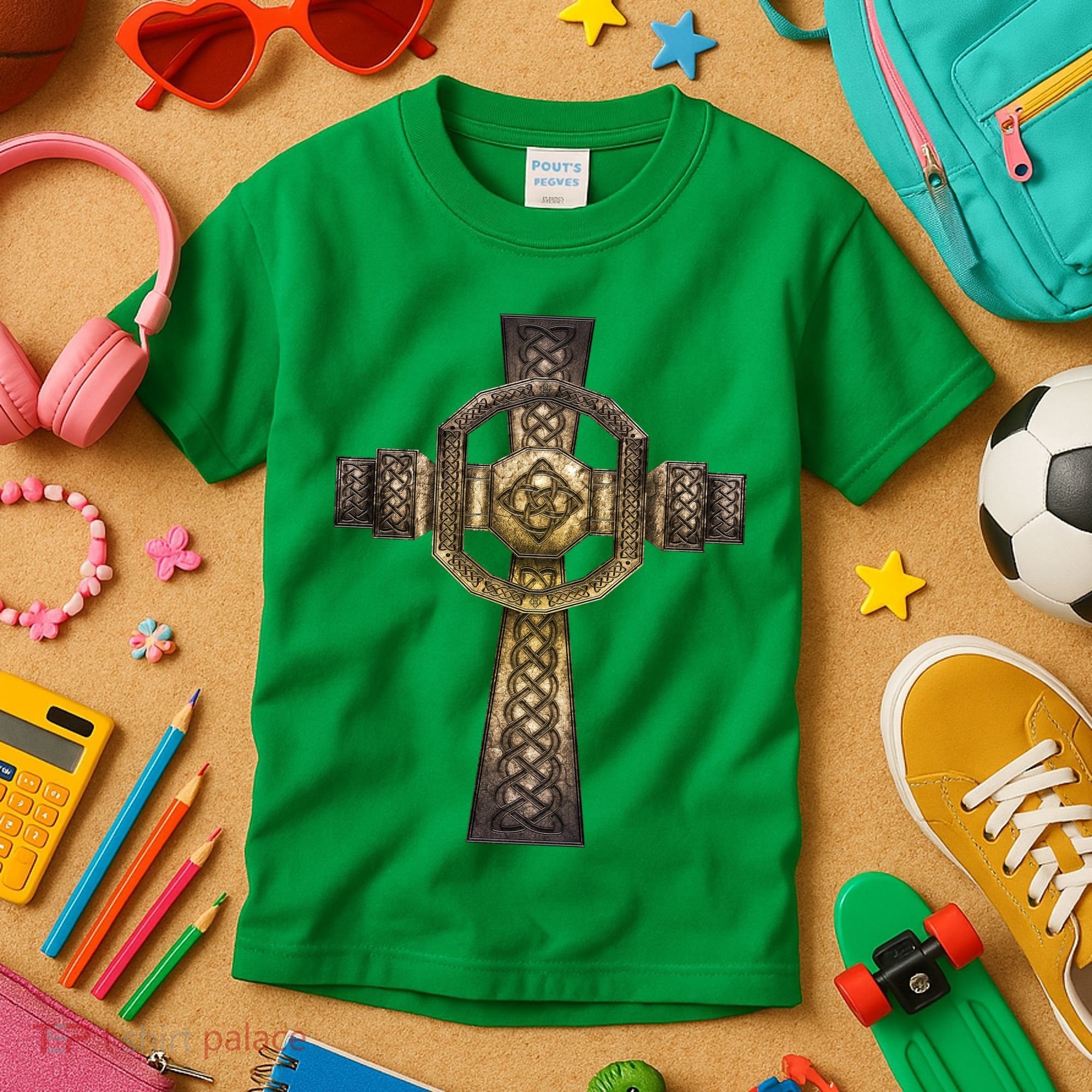 Celtic Irish Cross Kids T-Shirt