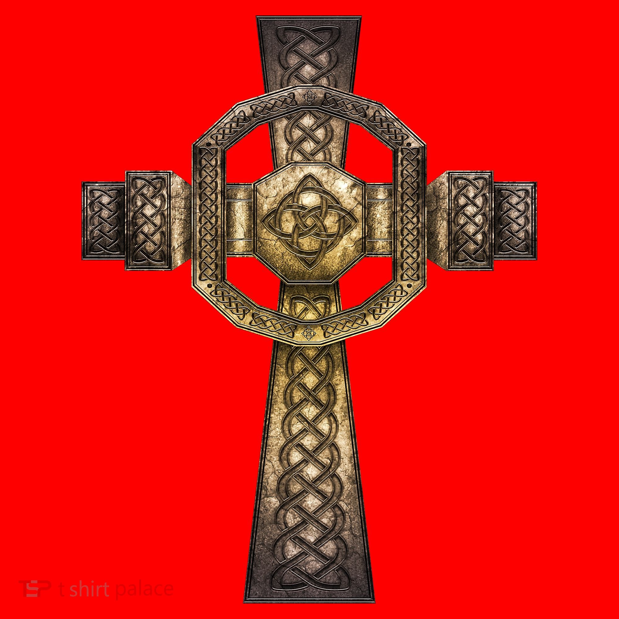 Celtic Irish Cross Santa Hat