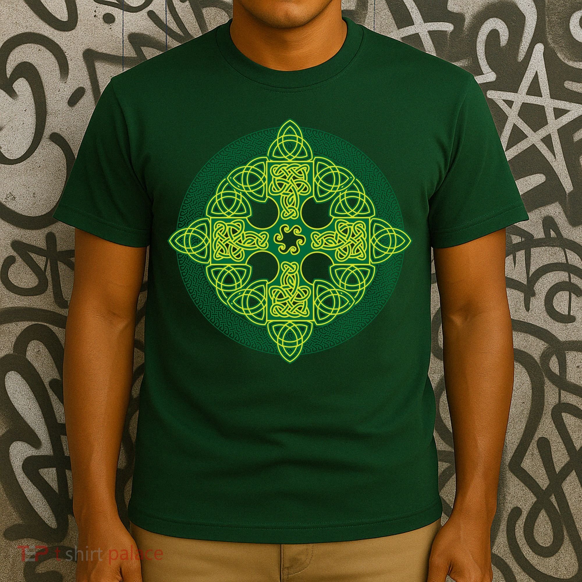Celtic Knot Cross St. Patrick's Day T-Shirt