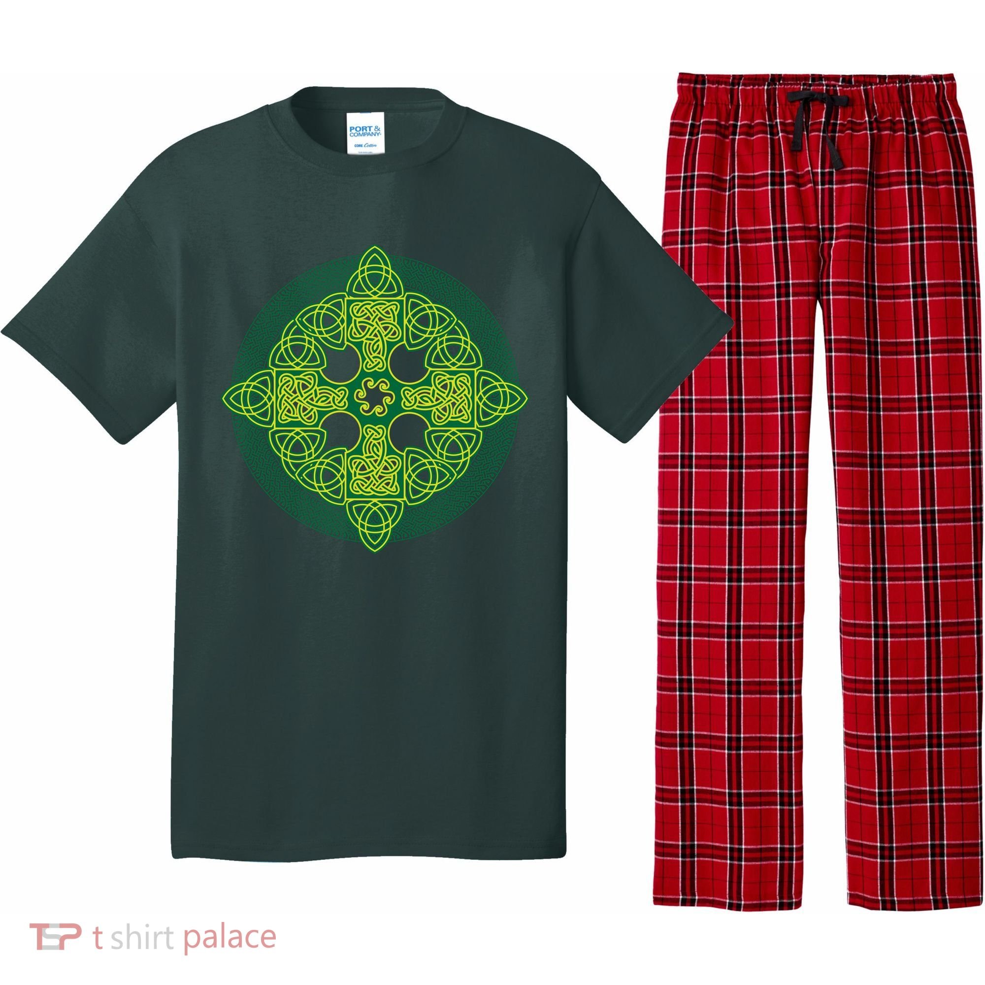 Celtic Knot Cross St. Patrick's Day Pajama Set