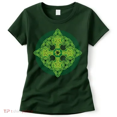 Celtic Knot Cross St. Patrick's Day Women's T-Shirt