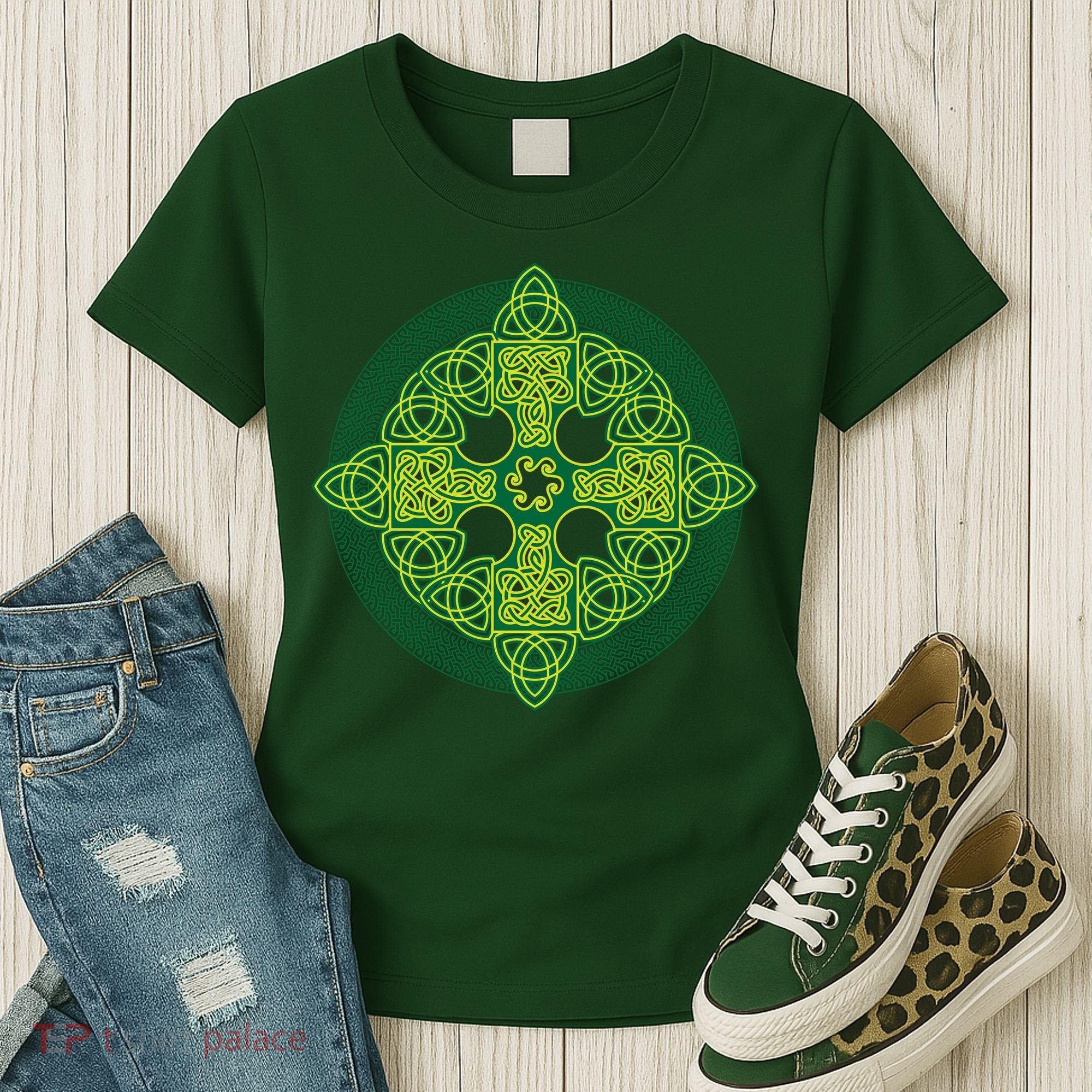 Celtic Knot Cross St. Patrick's Day Women's T-Shirt
