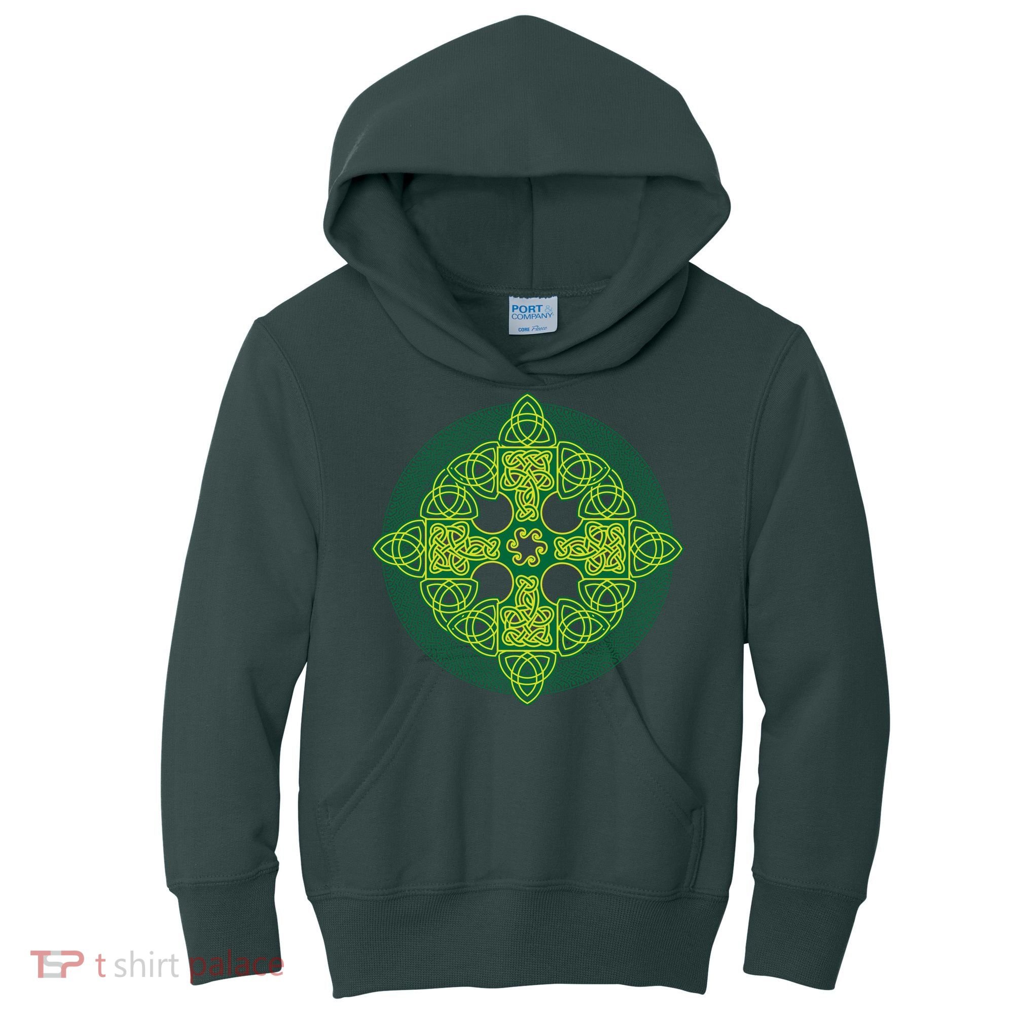Celtic Knot Cross St. Patrick's Day Kids Hoodie