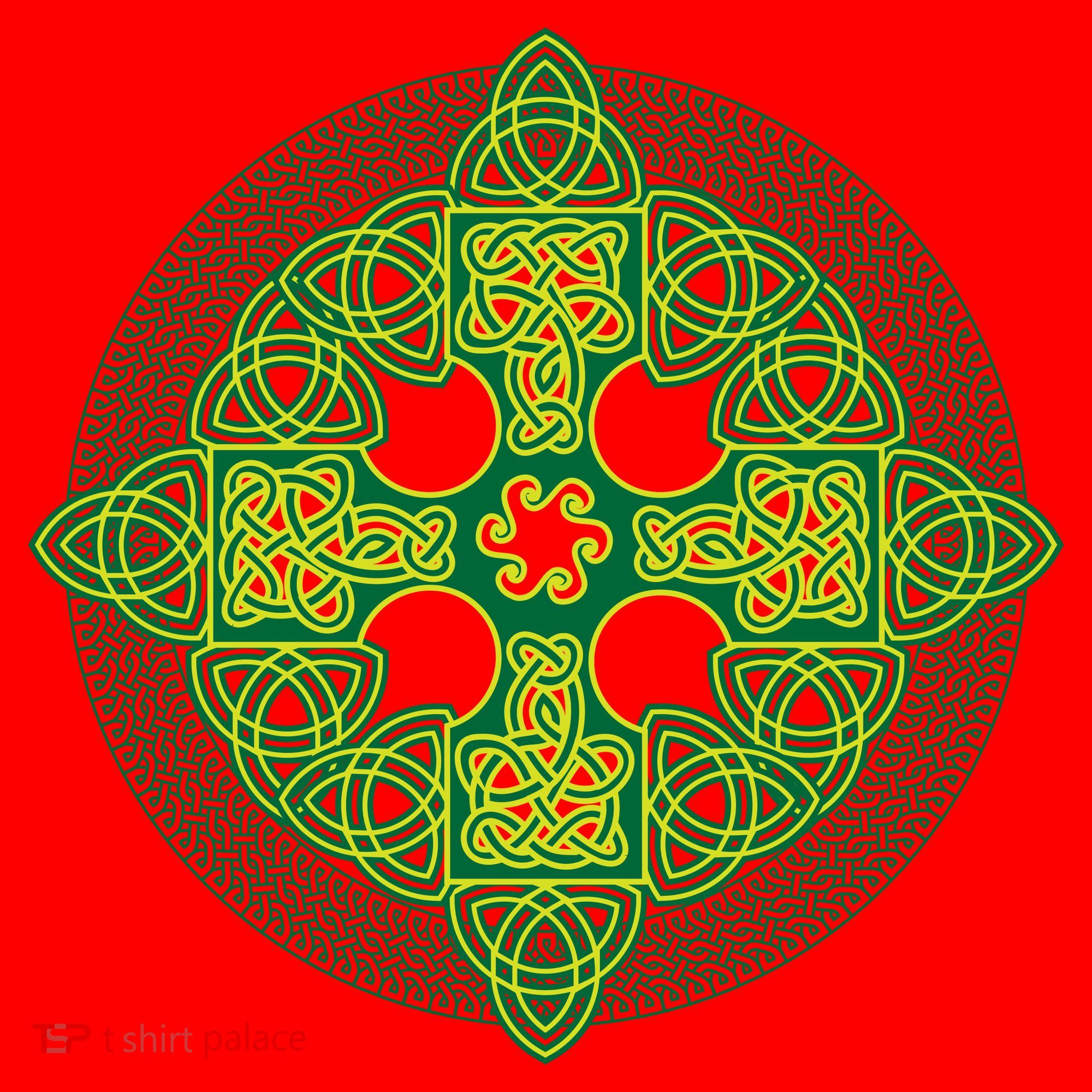 Celtic Knot Cross St. Patrick's Day Santa Hat