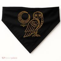 Celtic Knot Moon Owl USA-Made Doggie Bandana thumb 0